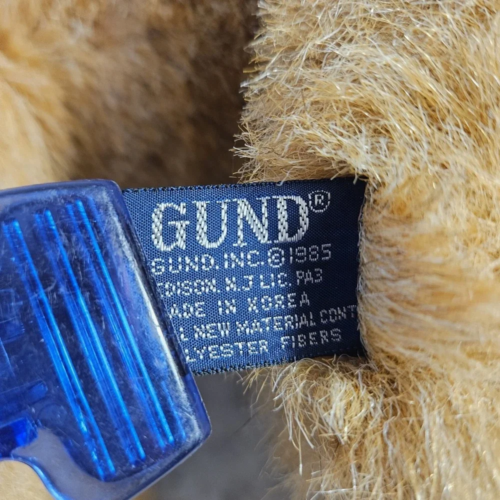 Vintage 85 Gund Orangutan Plush Stuffed Animal Faux Leather Paws Face Limited Ed